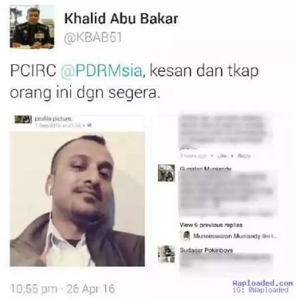Photo: Man arrested for allegedly insulting Islam in a Facebook post